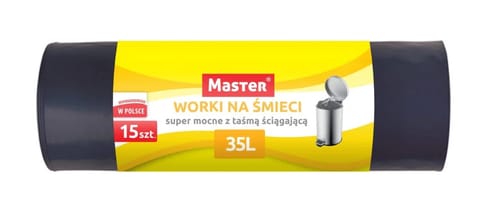 ⁨WORKI NA ODPADY HD 35L Z TAŚMĄ ŚCIĄGAJĄCĄ - SUPER MOCNE⁩ w sklepie Wasserman.eu