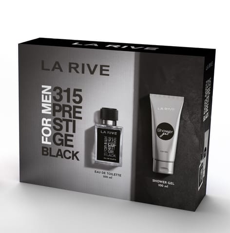 ⁨LA RIVE Zestaw prezentowy 315 Prestige Black For Man (woda toaletowa 100 ml + żel pod prysznic 100 ml)⁩ w sklepie Wasserman.eu