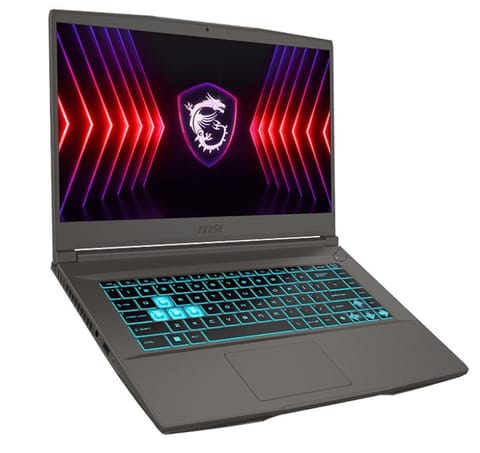 ⁨MSI Thin 15 B12UCX-1818XPL Intel® Core™ i5 i5-12450H Laptop 39.6 cm (15.6") Full HD 16 GB DDR4-SDRAM 512 GB SSD NVIDIA GeForce RTX 2050 Wi-Fi 6E (802.11ax) NoOS Grey⁩ at Wasserman.eu