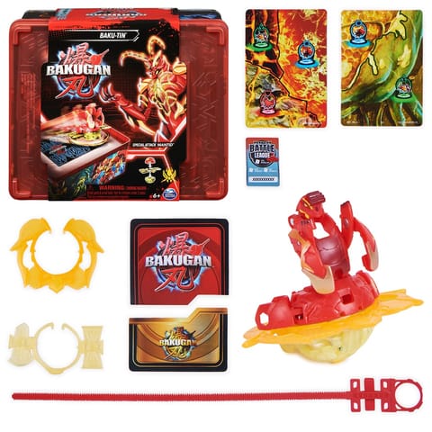 ⁨Bakugan Baku-tin with Special Attack Mantid, Customizable, Spinning Action Figure and Toy Storage, Kids Toys for Boys and Girls 6 and up⁩ at Wasserman.eu