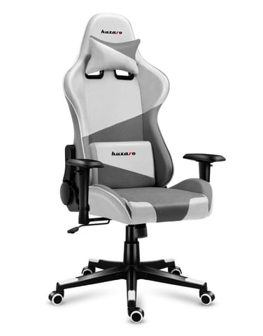 ⁨Huzaro Force 6.2 PC gaming chair Bucket (cradle) seat Grey, White⁩ at Wasserman.eu