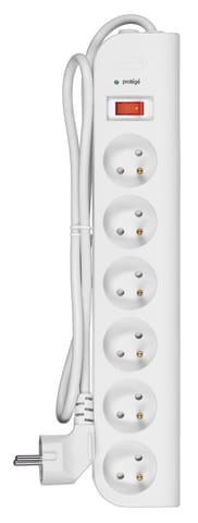 ⁨Listwa zasilająca Belkin Power Surge 6-PORT 476J 1m White⁩ w sklepie Wasserman.eu