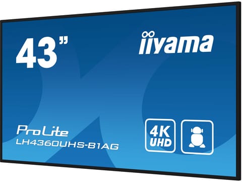 ⁨iiyama LH4360UHS-B1AG signage display Cyfrowa tablica A 108 cm (42.5") LED Wi-Fi 500 cd/m2 4K Ultra HD Czarny Procesor wbudowany Android 11 24/7⁩ w sklepie Wasserman.eu