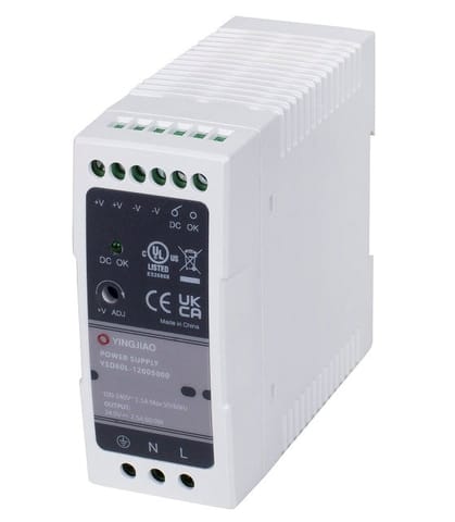 ⁨Yingjiao DIN power supply YSL60L 12V 3,33A 40W⁩ at Wasserman.eu