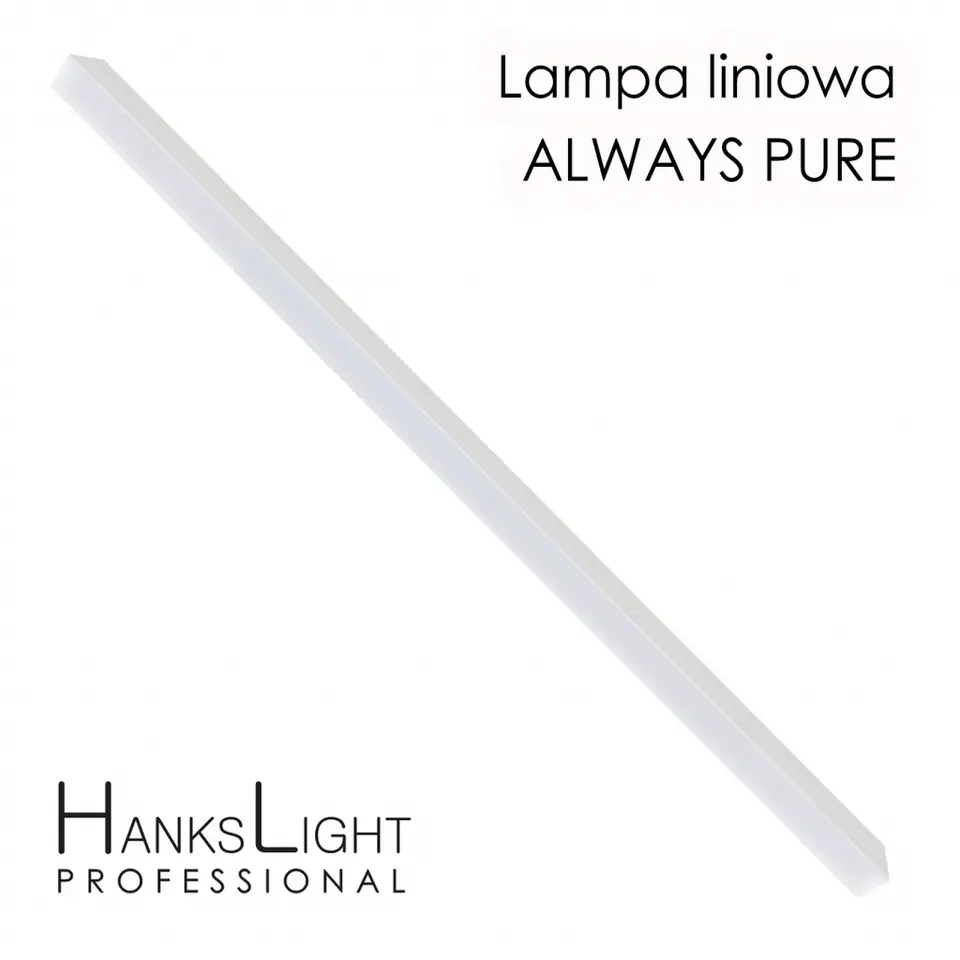 ⁨Lampa LED HanksLight,white,liniowa,alu,zwiesz,1200mm,down36W,4000K⁩ w sklepie Wasserman.eu