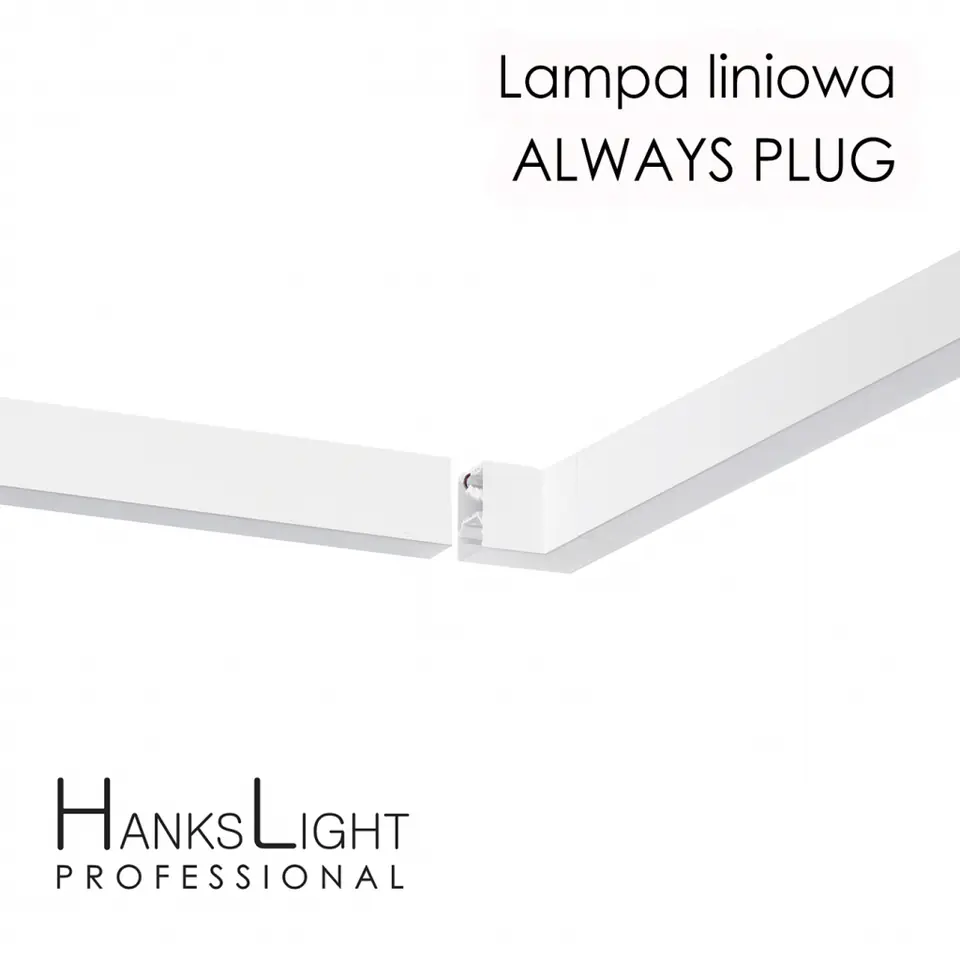 ⁨Lampa LED HanksLight,white,liniowa,alu,zwiesz,wtyczka-opcja łączenia,1200mm,down36W,4000K⁩ w sklepie Wasserman.eu