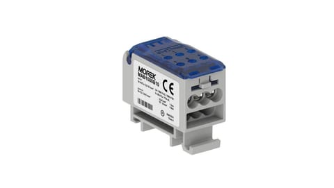 ⁨Blok dystrybucyjny - rozdzielczy OJL80A niebieski AL/CU we: 2x 2.5-16mm² wy: 6x 2.5-6mm², 1000VAC/1500VDC MAB1080B10⁩ w sklepie Wasserman.eu