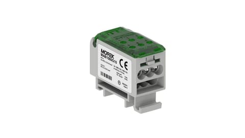 ⁨Blok dystrybucyjny - rozdzielczy OJL80A zielony AL/CU we: 2x 2.5-16mm² wy: 6x 2.5-6mm², 1000VAC/1500VDC MAB1080G10⁩ w sklepie Wasserman.eu