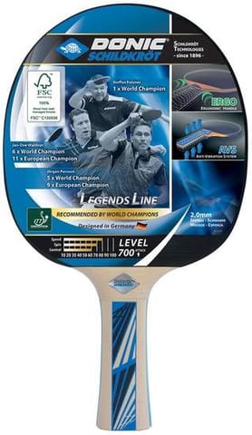 ⁨Donic Schildkröt Legends 700 table tennis equipment Blue, Wood⁩ at Wasserman.eu