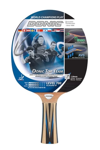 ⁨Donic Schildkröt Top Team 700 table tennis equipment Black, Blue, Wood⁩ at Wasserman.eu