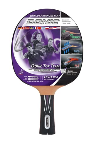 ⁨Donic Schildkröt Top Team 800 table tennis equipment Black, White, Wood⁩ at Wasserman.eu