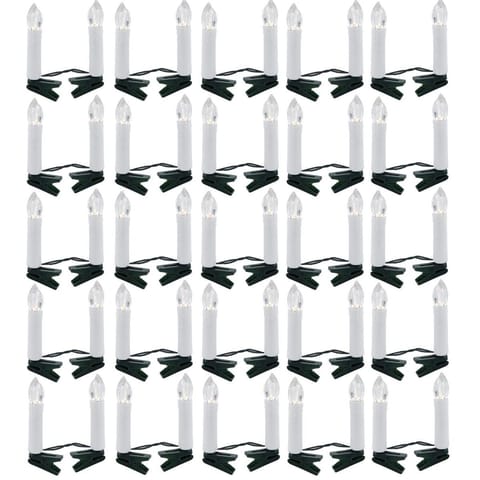 ⁨LAMPKI CHOINKOWE ŁAŃCUCH ŚWIETLNY ŚWIECZKI 50 LED CIEPŁY BIAŁY⁩ w sklepie Wasserman.eu