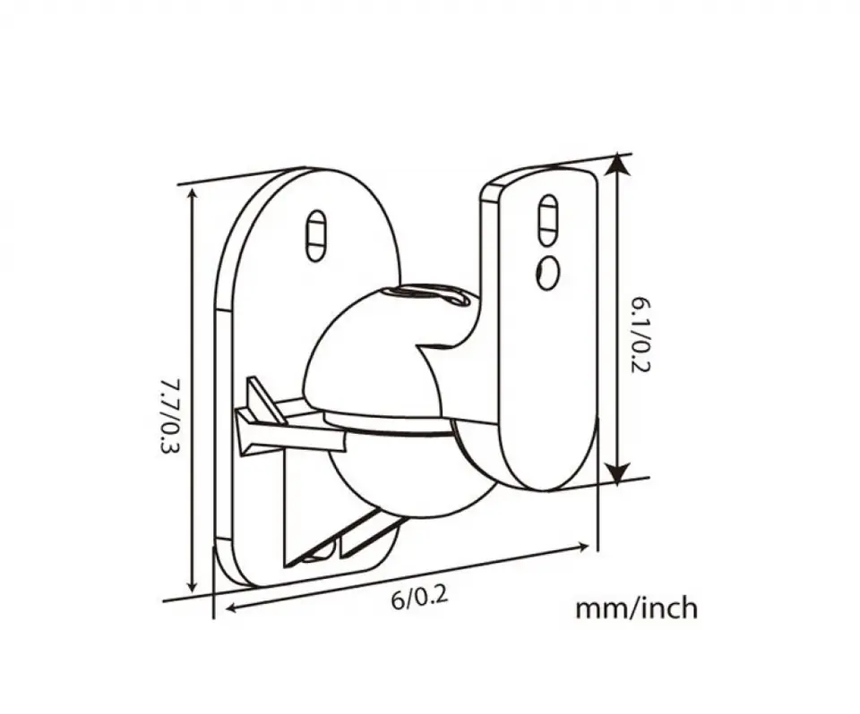 ⁨UCHWYT DO GŁOŚNIKÓW czarny 15kg 2szt G-02A ART plastikowy⁩ w sklepie Wasserman.eu