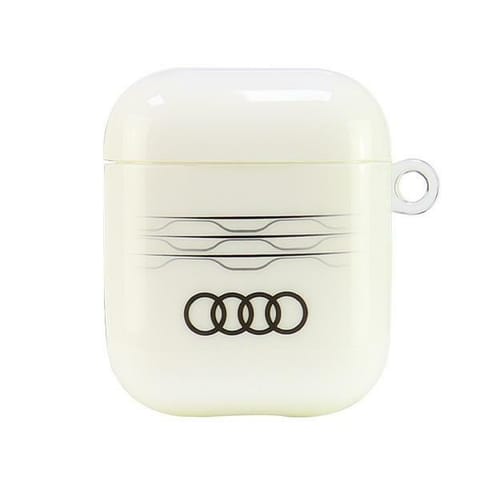 ⁨Audi IML Geometric Pattern AirPods        1/2,cover biały/white AU-IMLAP-A6/D3-WE⁩ w sklepie Wasserman.eu