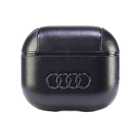 ⁨Audi Leather Big Logo AirPods 3 cover czarny/black AU-AP3-GT/D3-BK⁩ w sklepie Wasserman.eu