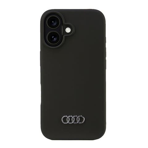 ⁨Audi Silicone Case iPhone 16 6.1" czarny/black hardcase AU-LSRIP16-Q3/D1-BK⁩ w sklepie Wasserman.eu