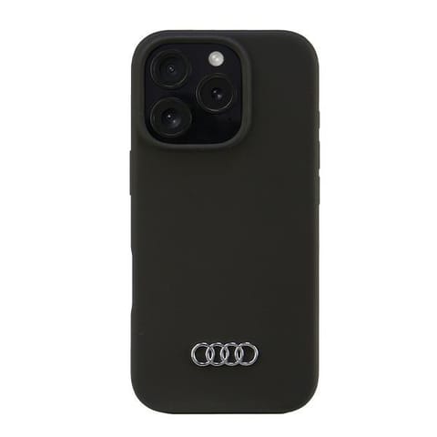 ⁨Audi Silicone Case iPhone 16 Pro 6.3" czarny/black hardcase AU-LSRIP16P-Q3/D1-BK⁩ w sklepie Wasserman.eu