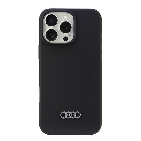 ⁨Audi Silicone Case iPhone 16 Pro Max 6.9" czarny/black hardcase AU-LSRIP16PM-Q3/D1-BK⁩ w sklepie Wasserman.eu