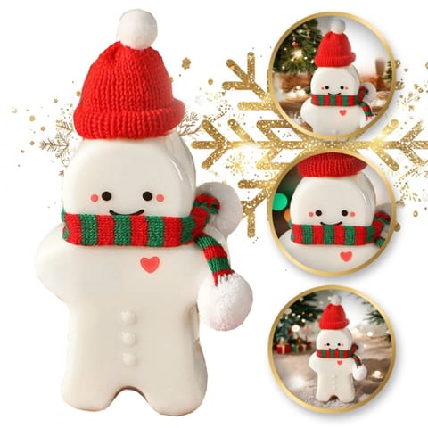 ⁨Butelka dekoracyjna 350ML kształt pierniczka z szalikiem i czapeczką 17cm BD38⁩ w sklepie Wasserman.eu