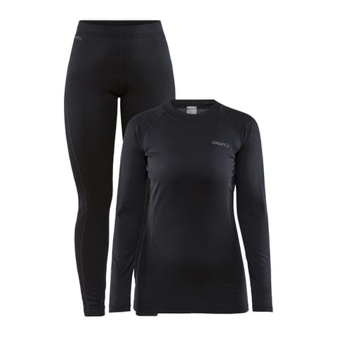 ⁨Zestaw bielizny termoaktywnej Craft Core Warm Baselayer Set W (kolor Czarny, rozmiar XS)⁩ w sklepie Wasserman.eu