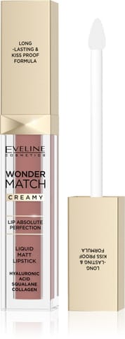 ⁨EVELINE Matowa Pomadka w płynie Wonder Match Creamy nr 09 - Dream Nude 6.8 ml⁩ w sklepie Wasserman.eu