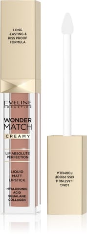 ⁨EVELINE Matowa Pomadka w płynie Wonder Match Creamy nr 11 - Milky Nude 6.8 ml⁩ w sklepie Wasserman.eu