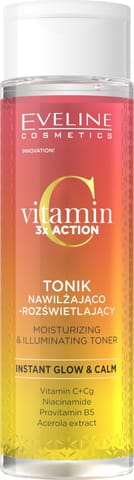 ⁨EVELINE Vitamin C 3x Action Tonik nawilżająco - rozświetlający do twarzy 200 ml⁩ w sklepie Wasserman.eu