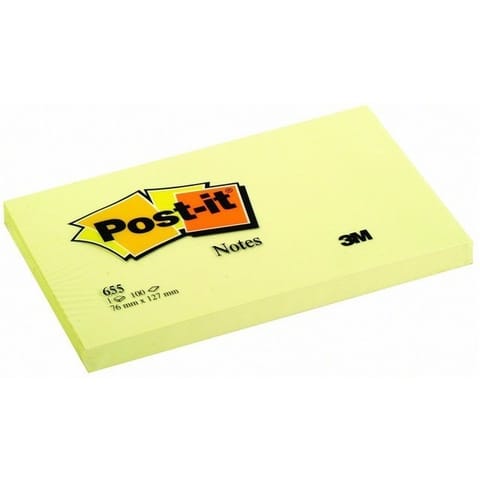 ⁨BLOCZEK POST-IT ŻÓŁTY 76 X 127 MM 100 KARTEK SAMOPRZYLEPNY⁩ w sklepie Wasserman.eu