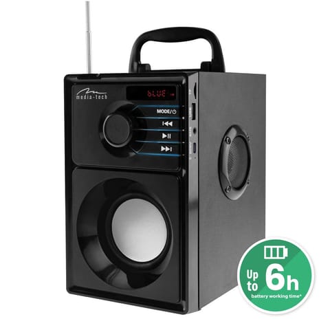 ⁨MEDIA-TECH GŁOŚNIK BEZPRZEWODOWY BOOMBOX SILVER 15W MRS MT3179⁩ w sklepie Wasserman.eu