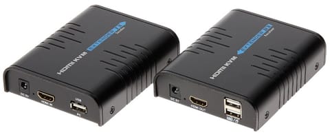 ⁨Extender HDMI/RJ45/USB Lenkeng  HDMI+USB-EX-100⁩ w sklepie Wasserman.eu