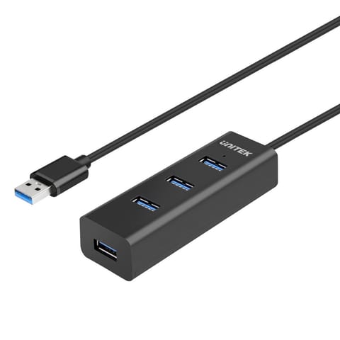 ⁨UNITEK Y-3089V01 interface hub USB 3.2 Gen 1 (3.1 Gen 1) Type-A 5000 Mbit/s Black⁩ at Wasserman.eu