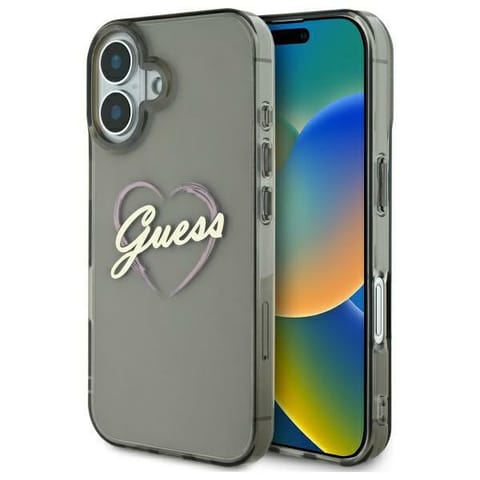 ⁨Guess GUHCP16MHCHGSPK iPhone 16 Plus 6.7" czarny/black hardcase IML Heart⁩ w sklepie Wasserman.eu