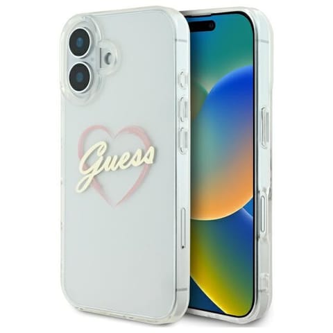 ⁨Guess GUHCP16SHCHGSPT iPhone 16 6.1" przeźroczysty/transparent hardcase IML Heart⁩ w sklepie Wasserman.eu