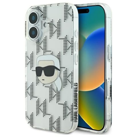 ⁨Karl Lagerfeld KLHCP16SHKLPKHT iPhone 16 6.1" przezroczysty/transparent hardcase IML Karl Head Electroplated⁩ w sklepie Wasserman.eu