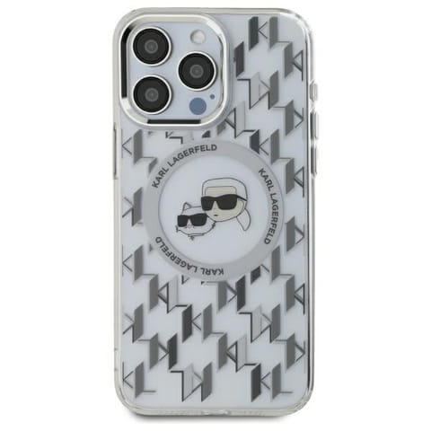 ⁨Karl Lagerfeld KLHMP16LHMCKMHT iPhone 16 Pro 6.3" przezroczysty/transparent IML Monogram Karl&Choupette Head MagSafe⁩ w sklepie Wasserman.eu