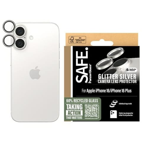 ⁨SAFE by PanzerGlass iPhone 16 6.1" / 16 Plus 6.7" Lens Protector srebrny/glitter silver SAFE95892⁩ w sklepie Wasserman.eu