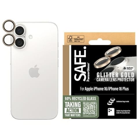 ⁨SAFE by PanzerGlass iPhone 16 6.1" / 16 Plus 6.7" Lens Protector złoty/glitter gold SAFE95894⁩ w sklepie Wasserman.eu