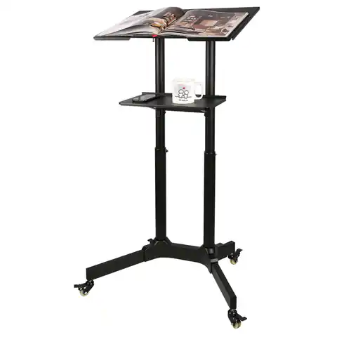 ⁨TABLE ON WHEELS/WORKSTATION for notebook/projector S-10B ART⁩ at Wasserman.eu