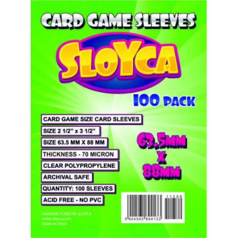 ⁨SLOYCA T-shirts Standard CCG (63,5x88mm) 100 pcs.⁩ at Wasserman.eu