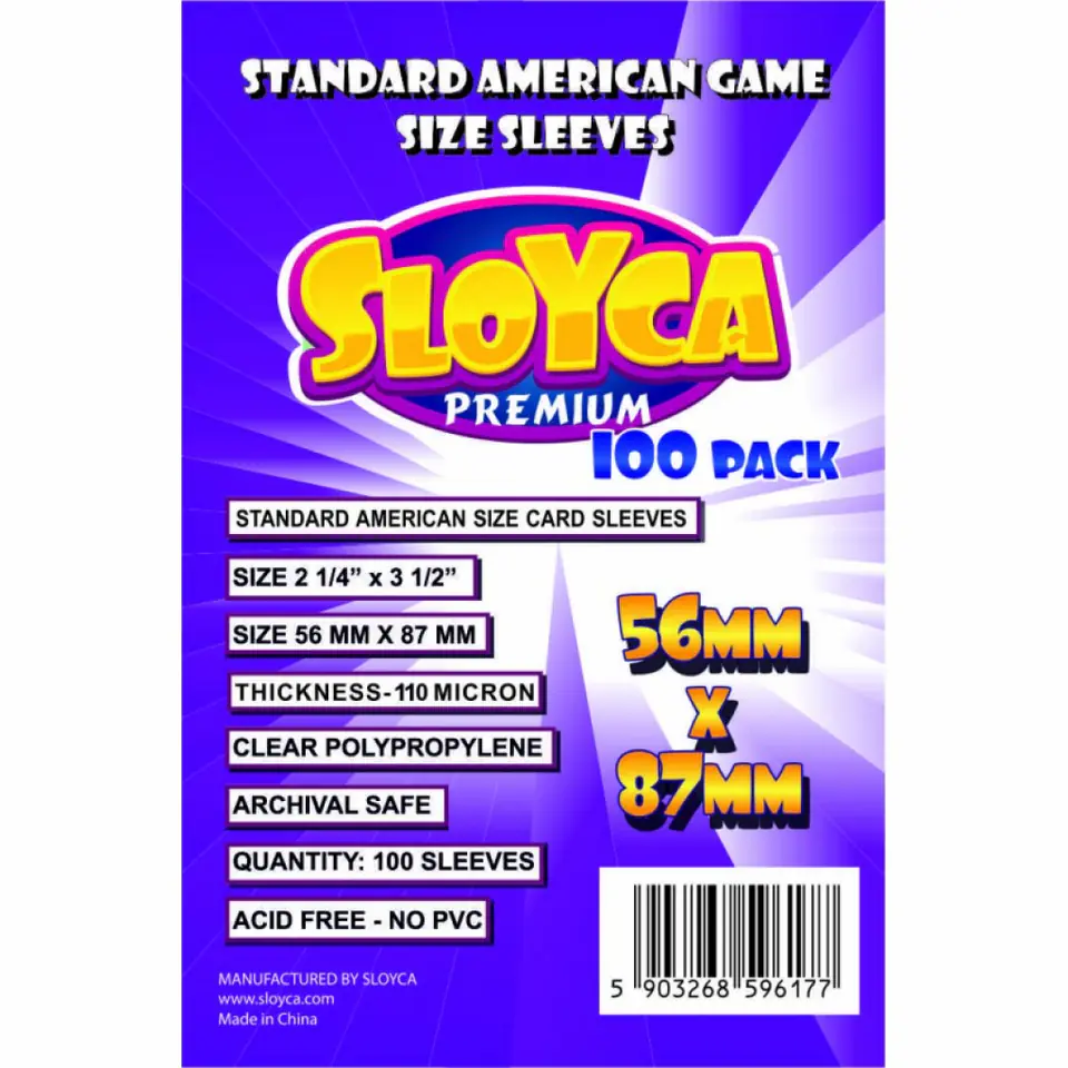 ⁨SLOYCA Koszulki Standard American Premium (56x87mm) 100 szt.⁩ w sklepie Wasserman.eu