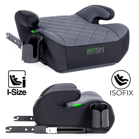 ⁨Podkładka ISOFIX samochodowa siedzisko dla dzieci i-SIZE uchwyt na napoje wzrost 125-150 cm ECOTOYS⁩ w sklepie Wasserman.eu