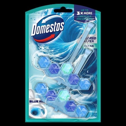 ⁨DOMESTOS Kostka toaletowa Power 5 Blue Water Ocean 2 x 48 g⁩ w sklepie Wasserman.eu