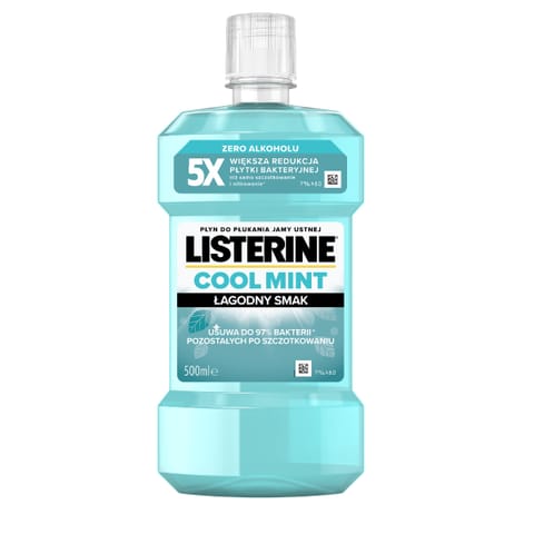 ⁨LISTERINE Płyn do płukania jamy ustnej Cool Mint - Łagodny Smak 500 ml⁩ w sklepie Wasserman.eu