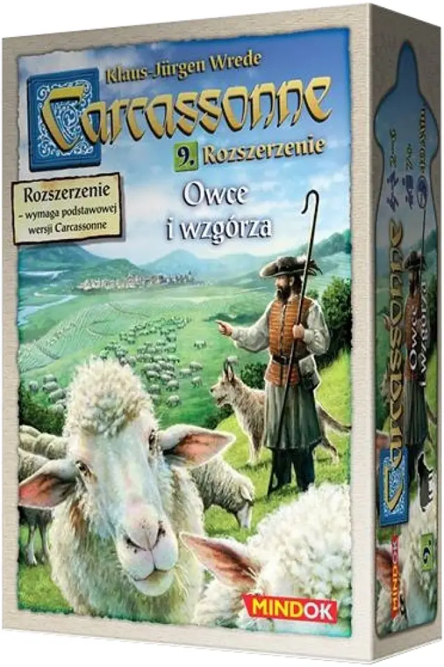 ⁨GRA PLANSZOWA CARCASSONNE 2ed - OWCE I WZGÓRZA - dodatek nr9 BARD⁩ w sklepie Wasserman.eu