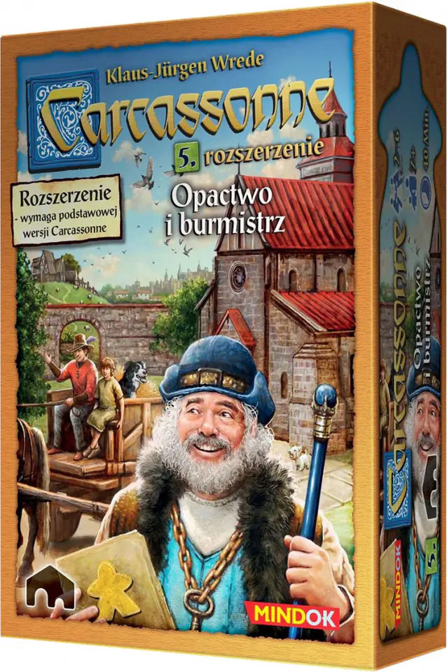 ⁨GRA PLANSZOWA CARCASSONNE 2ed - OPACTWO I BURMISTRZ - dodatek nr5 BARD⁩ w sklepie Wasserman.eu