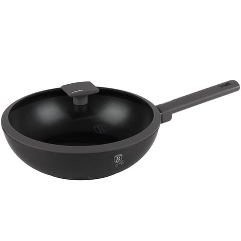 ⁨WOK TYTANOWY Z POKRYWĄ 28cm BERLINGER HAUS BH-8124 ANTRACIT⁩ w sklepie Wasserman.eu