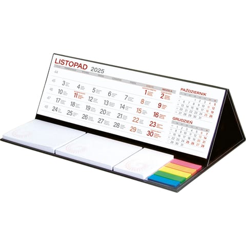 ⁨Kalendarz z notesem MAXI miesięczny czarny 2026 KB062B Wokół Nas⁩ w sklepie Wasserman.eu