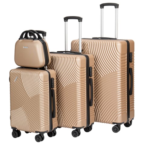 Zestaw walizek podróżnych AZORES ZŁOTY 4w1 w sklepie Wasserman.eu