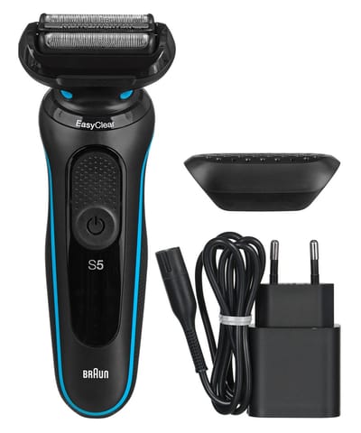 ⁨Braun Series 5 51-M1000s Foil shaver Black, Blue⁩ at Wasserman.eu