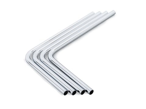 ⁨Bitspower Brass Hardtube 16mm OD, 220x300mm, 90 Degrees - Pack of 4, Silver⁩ at Wasserman.eu